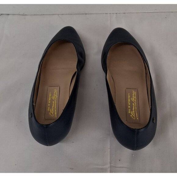 Etienne Aigner Women's Shoes Size 6.5 M Leather Navy Blue Flat Slip-On Casual - Picture 2 of 14